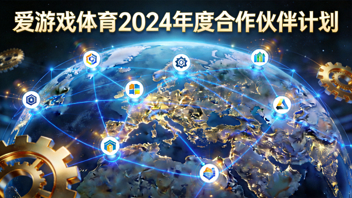 爱游戏体育2024年度合作伙伴计划视觉主图，展示全球合作伙伴网络与协同创新概念