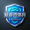 爱游戏体育官方平台标志，蓝青色科技感盾形图标