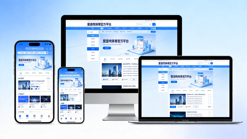 爱游戏体育官方平台多端适配效果展示，手机、平板与电脑屏幕上呈现一致的页面布局