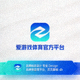 爱游戏体育官方平台页脚品牌标志，蓝青色渐变图标