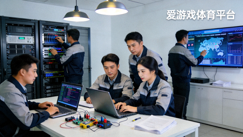 爱游戏体育平台安全技术团队工作场景，进行系统巡检与维护